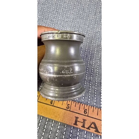 Two Gaskell & Chambers Birmingham Pewter Tankard - Picture 2 of 11